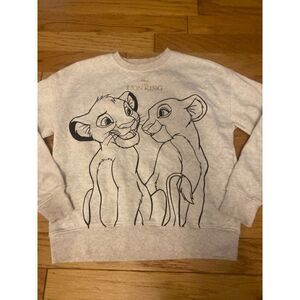 Disney women's lion king, Simba & Nala, cotton crew neck sweater size XS